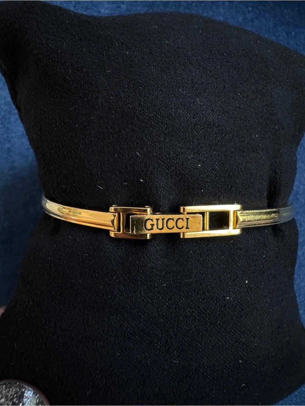 Vintage Gucci 11/12 Change Bezel Gold Pink  Bezel Bangle Quartz Women's Watch